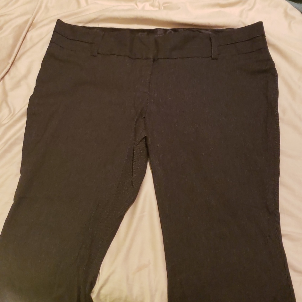 Black pinstripe dress pants